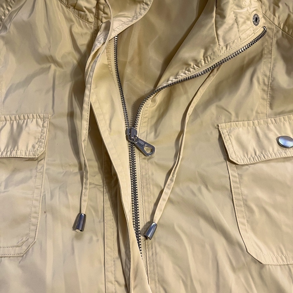 Zenergy by Chico’s Pale Yellow 1990s Utility Jacket with Elastic Waist | 16 - Picture 4 of 12